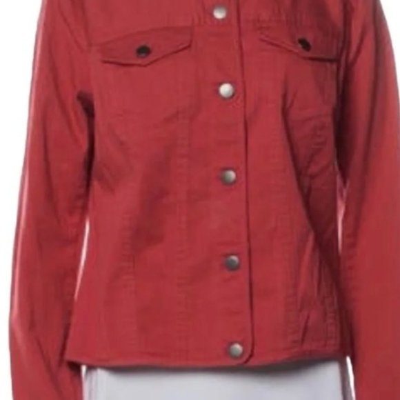 Pendleton Jacket| Dusty Coral Button up Cotton Jacket - Picture 4 of 4